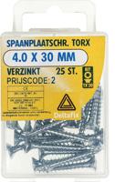Sp.pl.schr.torx 4,0x30mm vz 25st - Deltafix