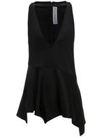 JW Anderson ruffle-hem satin sleeveless top - Noir