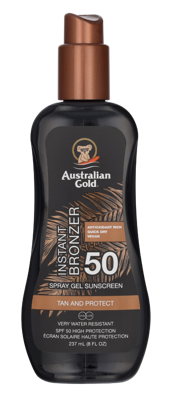 Australian Gold Instant Bronzer Spray Gel Sunscreen SPF50 237 ml