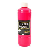 Creativ Company Textile Color Semi-dekkende Textielverf Neon Roze, 500ml
