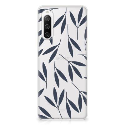 Sony Xperia 10 IV | TPU Case | Leaves Blue