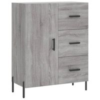 The Living Store Dressoir - klassiek - 69.5 x 34 x 90 cm - Kleur- grijs sonoma eiken - thumbnail