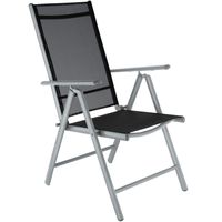 tectake tuinset 6+1, aluminium frame 6 stoelen en 1 tafel - lichtgrijs - 402167 - thumbnail