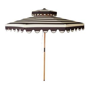 HKliving Striped Patio Parasol - Stracciatella