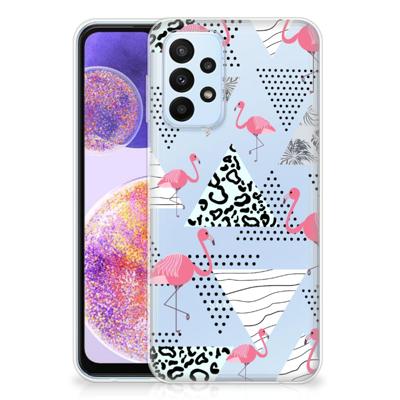 Samsung Galaxy A23 | TPU Hoesje | Flamingo Triangle