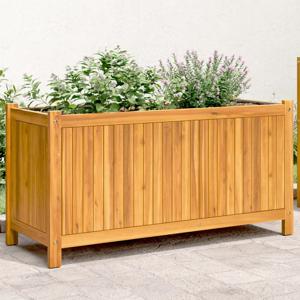 VidaXL Plantenbak met voering 99,5x38x50 cm massief acaciahout
