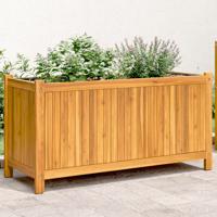 VidaXL Plantenbak met voering 99,5x38x50 cm massief acaciahout