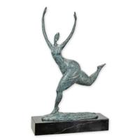 A MODERNIST BRONZE SCULPTURE OF A FEMALE NUDE