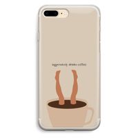 Aggressively drinks coffee: iPhone 7 Plus Transparant Hoesje Aggressively drinks coffee: iPhone 7 Plus Transparant Hoesje