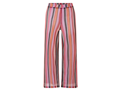 esmara Dames broek - Wide leg (Rood/gestreept, S (36/38))