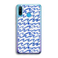 Blauwe golven: Huawei P30 Lite Transparant Hoesje