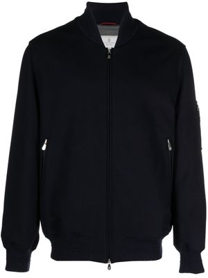 Brunello Cucinelli veste matelassée à design imperméable - Bleu