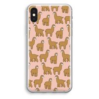 Alpacas: iPhone XS Transparant Hoesje