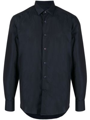 Lanvin chemise en coton à col italien - Bleu
