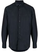 Lanvin chemise en coton à col italien - Bleu