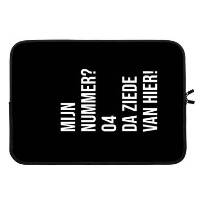 Da ziede van hier - Zwart: Laptop sleeve 13 inch