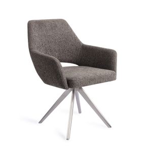 Jesper Home Eetkamerstoel 'Yanai' Turn Steel, Draaibaar, kleur Amazing Grey