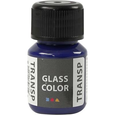 Creativ Company Glass color transparent, brilliant blauw, 30 ml/ 1 fles