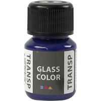 Creativ Company Glass color transparent, brilliant blauw, 30 ml/ 1 fles