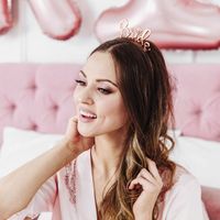 PartyDeko Diadeem Bride Roségoud