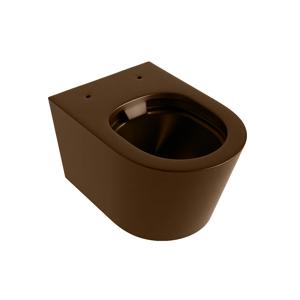 Wandcloset Mondiaz Lavie | 53 cm | Zonder spoelrand | Single fire | Excl.Toiletzitting | Keramiek | Rust (bruin)