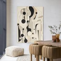 Urban Cotton Wandkleed 'Toulouse' 145 x 190cm in Frame - black
