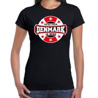 Have fear Denmark is here / Denemarken supporter t-shirt zwart voor dames