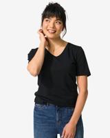 HEMA Dames T-shirt jersey essentials zwart (zwart)