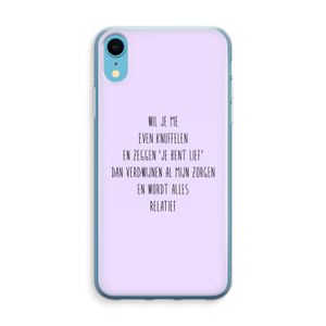 Relatief: iPhone XR Transparant Hoesje