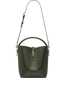 Saint Laurent mini sac en cuir Catherin à plaque logo - Vert