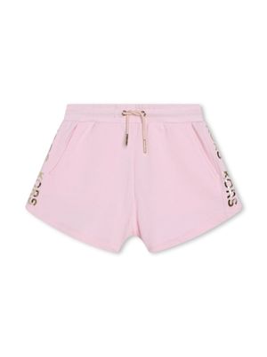 Michael Kors Kids short en coton à logo imprimé - Rose