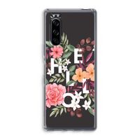 Hello in flowers: Sony Xperia 5 Transparant Hoesje