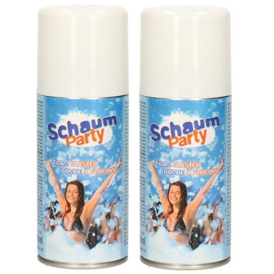 Schuimparty schuim spray - 2x - wit - 10 liter - Foam party spuitbussen - Feestartikelen