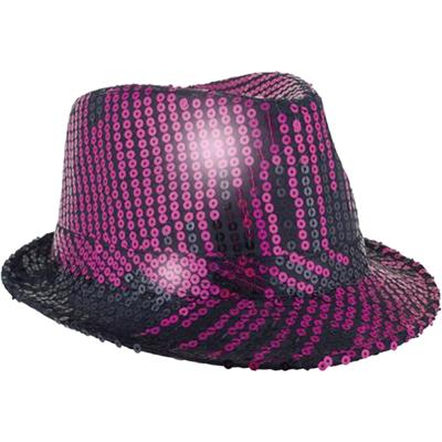 Carnaval verkleed hoedje voor diverse thema's - roze glitter - zwart verloop - volwassenen