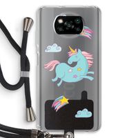 Vliegende eenhoorn: Xiaomi Poco X3 NFC Transparant Hoesje met koord