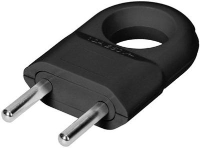 Enzo Orno stekker euro met trekoog zwart - 6140236