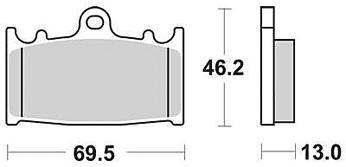 TRW Brake pad mcb 741 organic standard