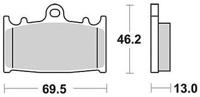 TRW Brake pad mcb 741 organic standard