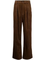 STUDIO TOMBOY pantalon crop à détails plissés - Marron