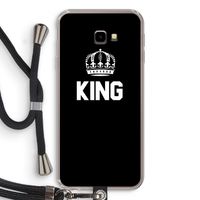 King zwart: Samsung Galaxy J4 Plus Transparant Hoesje met koord