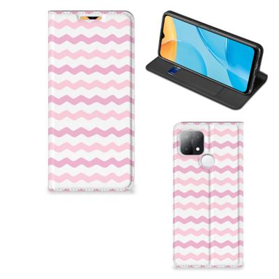 OPPO A15 | Hoesje met Magneet | Waves Roze