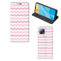 OPPO A15 | Hoesje met Magneet | Waves Roze