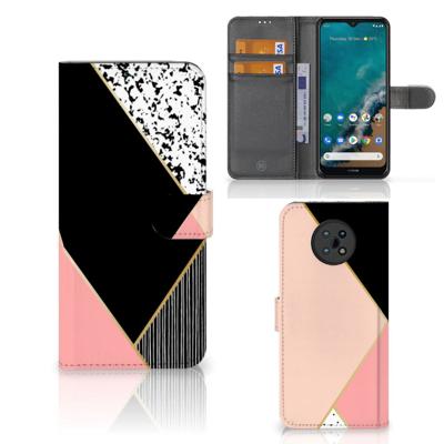 Nokia G50 | Book Case | Zwart Roze Vormen