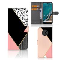 Nokia G50 | Book Case | Zwart Roze Vormen