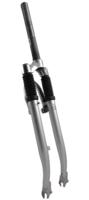VWP voorvork verend 28 inch hybride 1 inch zilver