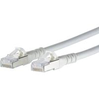 Metz Connect 1308455088-E RJ45 Netwerkkabel, patchkabel CAT 6A S/FTP 5.00 m Wit Snagless 1 stuk(s) - thumbnail