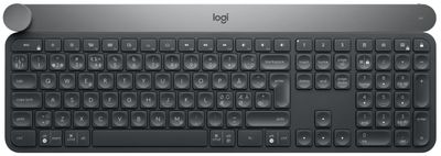 Logitech Craft Advanced keyboard with creative input dial toetsenbord RF-draadloos + Bluetooth QWERTY Scandinavisch Zwart, Grijs Logitech Craft Advanced keyboard with creative input dial toetsenbord RF-draadloos + Bluetooth QWERTY Scandinavisch Zwart, Grijs