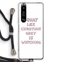 Christian Grey: Sony Xperia 1 III Transparant Hoesje met koord