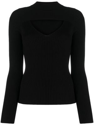 LIU JO pull nervuré à découpes - Noir