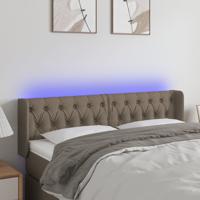 Hoofdbord LED 147x16x78/88 cm stof taupe